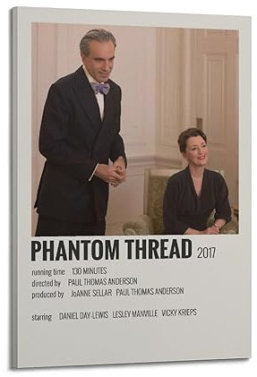 Phantom Thread Filmposter auf Leinwand, Raumdekoration, ästhetisches Poster, künstlerisches Poster für Schlafzimmer, Wohnzimmer, Wände, 60 x 90 cm, Rahmenstil