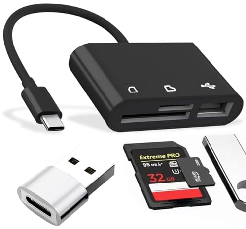 Lettore Schede SD Lettore Micro SD accessori pc,6in1 scheda USB TF/SD/Micro USB-C Adattatore OTG lettore sd card Schede Portatile per Computer/Android Smartphone/Tablet con OTG Funzione