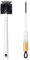 MR.SIGA Baby Bottle Brush, 2 in 1 Straw Cleaner Brush with Bamboo Handle, Flexible Bottle Cleaner for Glasswares, Mugs, Straw, Glass Cup, White, brush head diameter 6centimetres(2.4 inches)