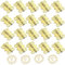 20 Bisagras de Mariposa Pequeña Antiguas 25 x 30 mm - Para Manualidades, Caja de Madera, Regalo, Gabinete, Cajón, Joyero - Con 80 Tornillos (Dorado)
