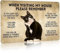 Funny Tuxedo Cat Metal Sign When Visiting My House Please Remember Vintage Wall Art Print Tin Sign for Home Living Room Apartment Coffee Farm Wall Decor 6x8 Inch