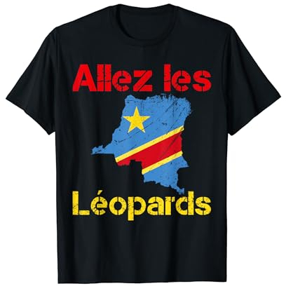 Drapeau Congo, Idée Cadeau Supporter Congolais 2024 T-Shirt