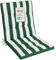 Herlag Niederlehner-Polsterauflage Mia 100x50x5cm | Gestreifte Gartenstuhlauflage | Auflage Blockstreifen für Niedriglehner | Pflegeleichte Easy-Line | Öko Tex 100 | 1 Polster | Grün-Gestreift