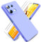 Ikziwreo Cover per Xiaomi Redmi Note 13 5G + 2 Proteggi Schermo in Vetro Temperato,Custodia in Silicone Morbido TPU Liquido,Case Protettiva Gomma Antiurto - Viola