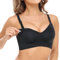 momcozy Nursing Bras for Breastfeeding, YN21 Seamless Ultra Comfort Maternity Bra, Natural Shape, Pregnancy Sleep Bralette Black