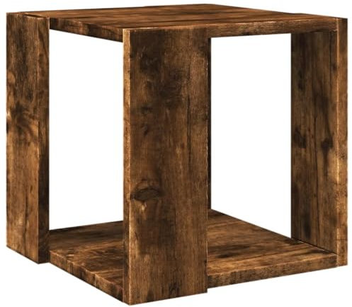 vidaXL Table Basse chêne fumé 32x32x30 cm Bois d'ingénierie, Table d'appoint, Table de Salon, Table latérale, Bout de canapé, Table Centrale