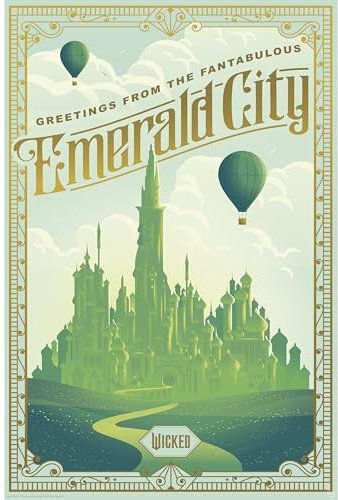 GB eye Wicked Emerald City 61 x 91,5 cm / 24,2 x 35,8 Zoll Maxi-Poster – Gerollt geliefert – Kunstposter – Wandposter – Poster & Drucke | Wicked Merchandising