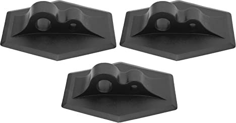 ANKROYU 3 PCS Boat Rope Buckle Holder, PVC 2 Holes Hex Boat Rope Mount Holder, Lightweight Boat Rope Holder Buckle Clip for Inflatable Boat Kayak Canoe