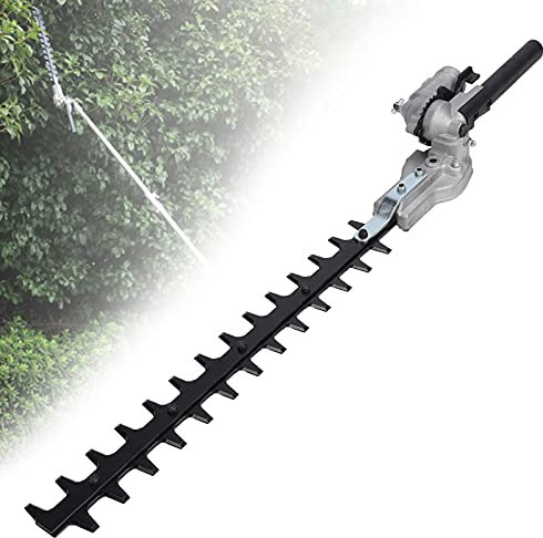 SustVita Heavy Duty Steel Hedge Trimmer, 26mm Hedge Trimmer Attachment, Dual Action Articulating, Ideal for String Trimmers and Brush Cutters