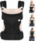 Lohofrnny Porte Bébé, Porte-Bébé Ergonomiqu avec Bavoir, 3 en 1 Façons de Transporter, Pur coton confortable et léger, Ajustable, Support de Tête pour Bebe de 5 à 12 kg (Noir#A)