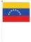 Lot de 6 et 12 petits drapeaux du Venezuela sur bâtons - Durable - 14 x 21 cm - Pour cour, jardin et décoration extérieure