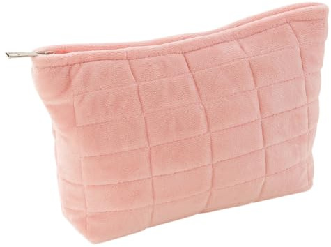 Lurrose Tragbare Plüsch Kosmetiktasche mit Großer Kapazität Leicht und Schützend für Reisen und Zuhause als Make Up Organizer und Schminkpinseltasche