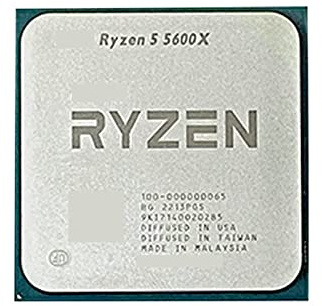 R 5 5600X R5 3,7 GHz Processeur d'unité centrale à six cœurs douze fils 65 W L3 = 32 M 100-000000065 Socket AM4