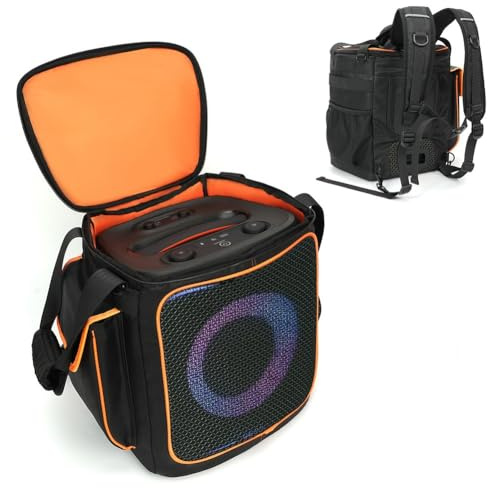Serenophile EVA-Rucksack-Aufbewahrungstasche für JBL für Partybox 2 Encore, Outdoor-Lautsprecher-Tragetasche mit verstellbaren Trägern, schützender Reiserucksack