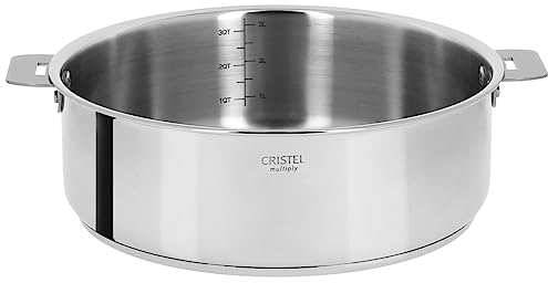 Cristel - S26QMP- Sauteuse inox 26cm sans poignée amovible - Collection Casteline