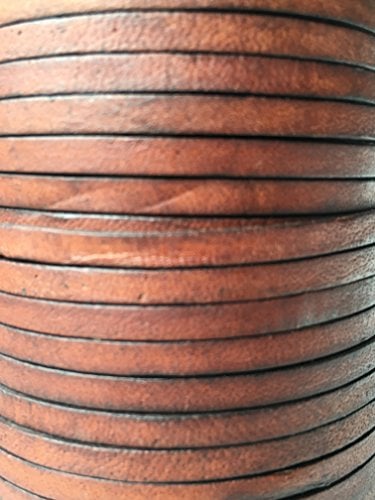 Flat 3mm Quality Real Cows Leather Antique Brown Leather Cord Jewellery Making Cord Thread Wire String Thong (2m)