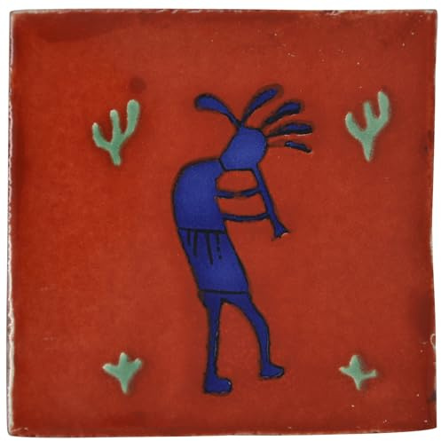 Tumia LAC Handgefertigte mexikanische Talavera Fliesen Authentischer Stil Timo Keramikfliesen für Kunsthandwerk, Küchenrückwand, Wandfliesen und Heimwerker Projekte | (10 Stück) Keramikfliesen zum Basteln, Spritzen und Heimwerken