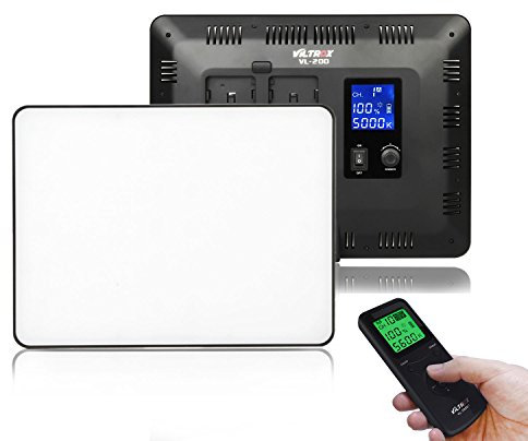 VILTROX VL-200 Ultra-Mince Panneau d'éclairage vidéo LED Bi-Couleur, Photo Studio Remplir la lumière pour la Photographie Appareils Photo Reflex Numériques DV, 30W / 2500LM / 5600K / 3300K