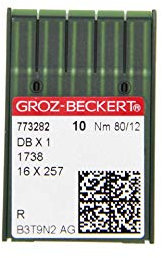 Groz-Beckert 10er Packung Nähnadeln (Ganzes Sortiment) (Auswahl) (DBx1 | Rundkolben und Rundspitze | Nm. 80/12)