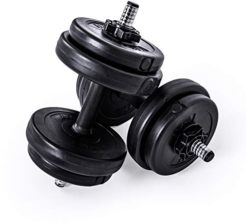 BESTIF Hantelset 15kg (2x7,5kg) Kurzhanteln verstellbar Hanteln Krafttraining Gewichtheben Training Zuhause
