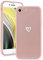 Micoden Cover per iPhone 8/7,Custodia per iPhone SE2020/2022 in Silicone Liquido Ultra Sottile Donna Cuore Custodia con Rivestimento in Morbido Case Protezione Completa per iPhone 7/8/SE2020/2022,Rosa