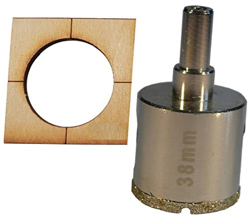 Scie cloche de 3,8 cm pour carrelage pour robinet, guide de trou pour évier maintient la scie cloche en place lors du perçage, scie cloche multiusage de haute qualité pour porcelaine, granit,