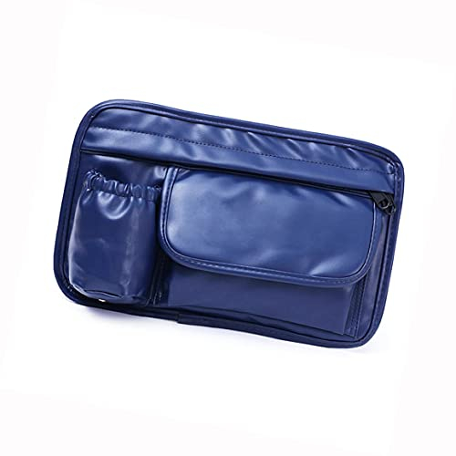Heinmo Motorrad Satteltaschen Lenkertasche Aufbewahrungstasche Handy wasserdichte PU Leder Tasche Organizer für GTS LX LXV Sprint Primavera 50 125 250 300 300ie 250ie Roller (Blue)