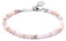 Opal Armband pink mit 925 Sterling Silberperle – facettiertes, pinkes Armband mit Verschluss – Größe M-L