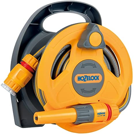 WilTec Hozelock Micro Click & Go Schlauchtrommel mit 10m Schlauch, einfache Handhabung