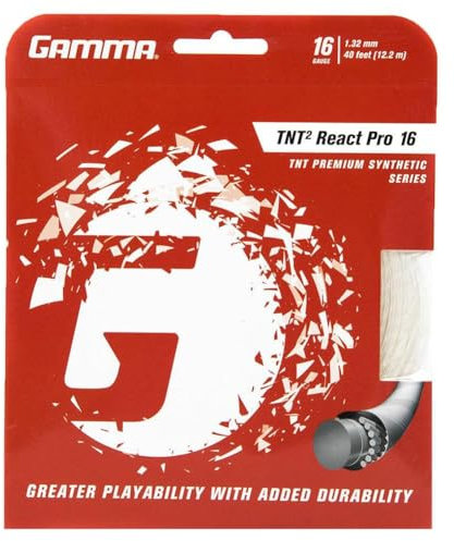 Gamma TNT² React Pro 12,2 M Set Tennis Saitenset 12,2m Weiß 1,32