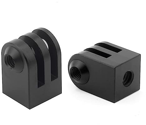 Tripod Mount Adapter,2 pcs Adapter Mount Action Camera Tripod Mount Black Camera Mount Adapter Monopod Adapter Mount 1/4 Screw Camera Mount Compatible with Gopro 3/2/1/3