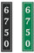 Personalized Reflective Address Plaque, Custom Aluminum Address Sign for Mailbox, House, Street, Outside, Vertical House Number Sign with Two Screw, 11.5 x 2.5 (Black or Green)