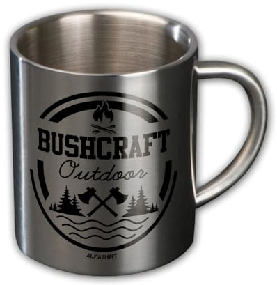 Copytec Tasse en métal pour aventure en plein air Bushcraft Feu de camp, hache #43334