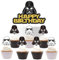 Ctxtqtdt 25 Stück Sta War Tortendeko Jungen, Sta War Kuchen Deko Kindergeburtstag, Dath Vade Cake Topper Set, Happy Birthday Topper für Kinder Geburtstag Party Kuchen Dekoration Supplies (C)
