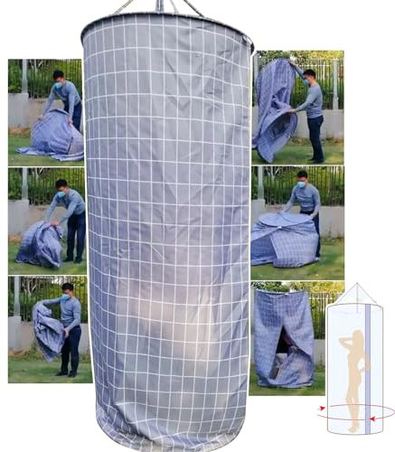WHRAOY Tente de toilette pop-up (80 x 200 cm), tente d'intimité pour le camping, douche, vestiaire portable, pour se changer et se doucher