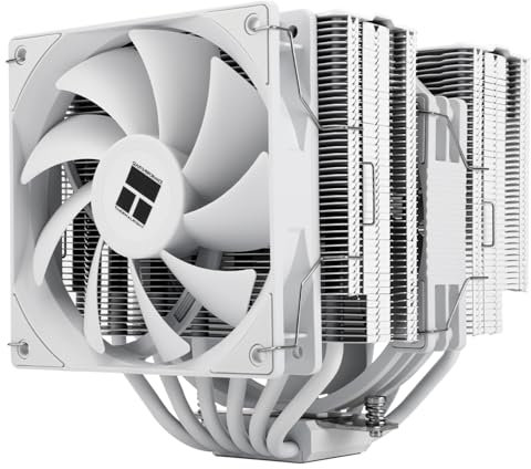 Thermalright Peerless Assassin 140 Weißer CPU-Kühler, 6 Heatpipes AGHP-Technologie, Dual-PWM-Lüfter mit 1500 U/min, Doppelturmkühler, für AM5/AM4 und Intel LGA 1700/1851/1150/1151/1200, PC-CPU-Kühlung