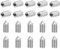 sourcing map 40Pcs Set Screws M5x10mm 304 Stainless Steel Cone Point Hex Socket Grub Screws for Machinery, Home Repairs, and Fixtures Silver
