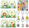 Dschungeltiere Kinder Party Mitgebsel, Tierische Kindergeburtstag Geschenke Mit Sporttasche SchlüSselanhäNger Aufkleber, Dschungel Tiere Gastgeschenke, Für Jungen MäDchen Tiere Cartoon Thema Party