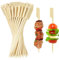 HANIUTTY 200 Piezas Palillos de Madera, 12cm Pinchos de Bambú Brochetas de Bambú Palillos para Aperitivos para Cócteles, Parrillas, Aperitivos, Frutas, Barbacoas y Sándwiches