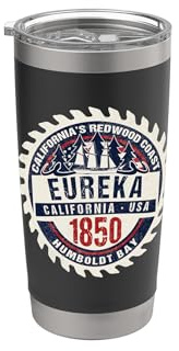 Eureka California USA Redwood Coast Humboldt Bay Souvenir Stainless Steel Insulated Tumbler