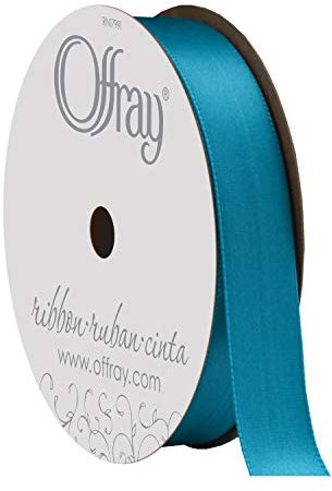 Offray 5/8 Wide Single Face Satinband, 6 m, Satin, türkis, 5/8 Inch x 18 Feet, 5