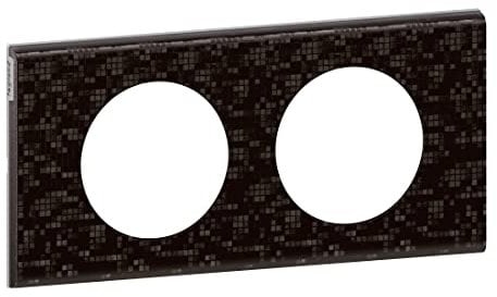 Legrand - Plaque de finition Céliane - Matière Cuir Pixel - 2 postes