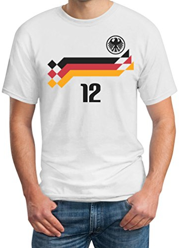 Deutschland Fußball Retro Trikot - EM 2024 Fanshirt - Herren T-Shirt - Nationalmannschaft - Fanartikel