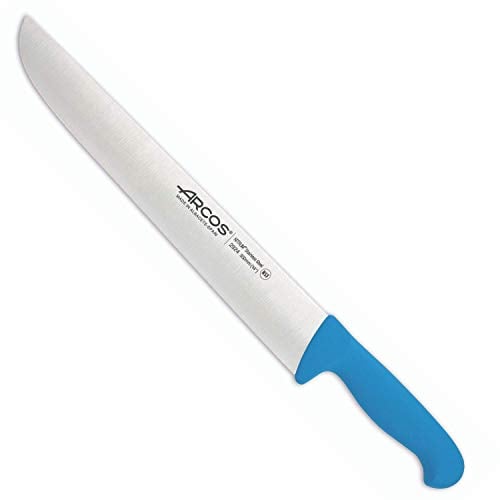 Arcos Serie 2900 - Cuchillo Cocinero - Hoja de Acero Inoxidable NITRUM de 350 mm - Mango inyectado en Polipropileno Color azul
