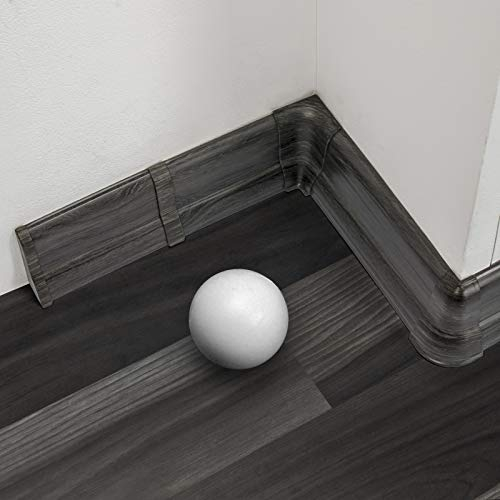 [DQ-PP] 30 Meter Sockelleisten 62mm PVC See-Eiche Laminatleisten Fussleisten aus Kunststoff PVC Laminat Dekore