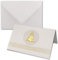 NEUSER PAPIER 500 Sets Weihnachtskarten DIN B6 ÖKO-Doppelkarten mit hochwertiger Blind- und Folienprägung - Goldener Weihnachtsbaum - Inklusive Umschläge in Weiß - Format 17,0 x 11,5 cm B6