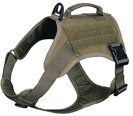 EXCELLENT ELITE SPANKER Militärisches verstellbares Trainingsgeschirr für Hunde mit Griff, No-Pull-Weste für kleine, mittelgroße und große Hunde(RGN-M)