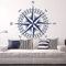 hetingyue Adesivo murale Adesivo in Vinile Nautico Rosa dei Venti Decalcomania della Parete Camera da Letto Soggiorno Rimovibile 63x63 cm
