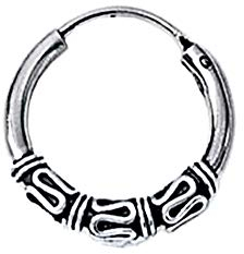 NKlaus 925 Silber Einzel Ohrring Keltische CREOLE Gothic Celtic Bali EINZEL 16mm 5042