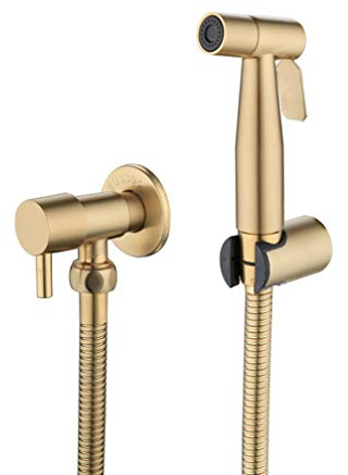 Lopus Bidet Handbrause, Antik Gebürstet Gold Douche Kit Hand Bidet Sprayer Edelstahl Toilette Bidet Wasserhahn Ventil Jet Set Duschkopf